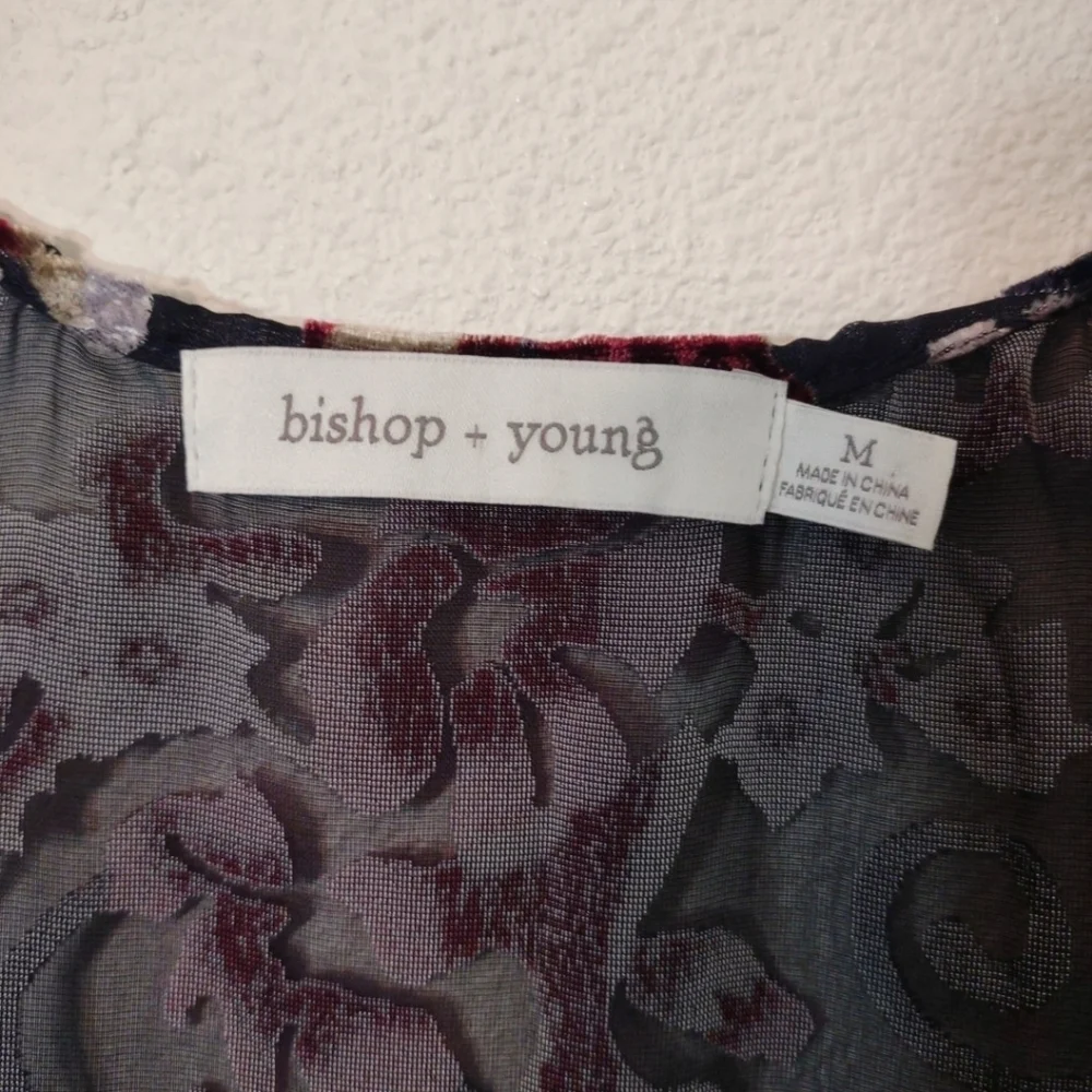 Bishop + Young Navy Blue Floral Cardigan M